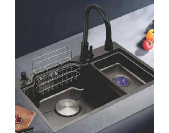Chậu rửa bát 1 hố inox 304 màu đen Royal Join RA-35A7545