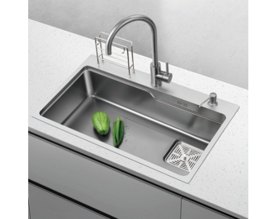 Chậu rửa bát 1 hố phủ nano Daelim 7848 ( 78 x 48cm )