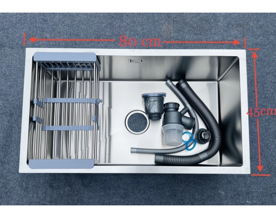 Chậu rửa bát 1 hố âm bàn KG8045 ( 800 x450 x 230 mm )