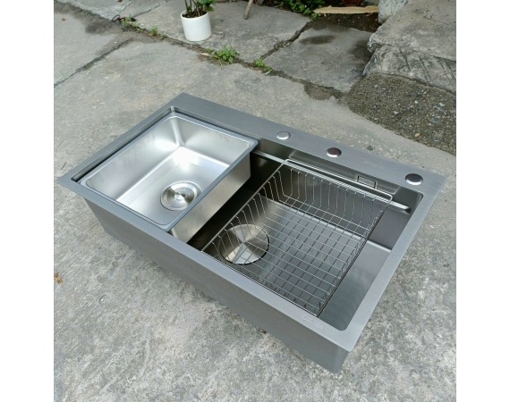 Chậu rửa bát chống xước 1 hố đúc HD8248( 820*480*220 mm )