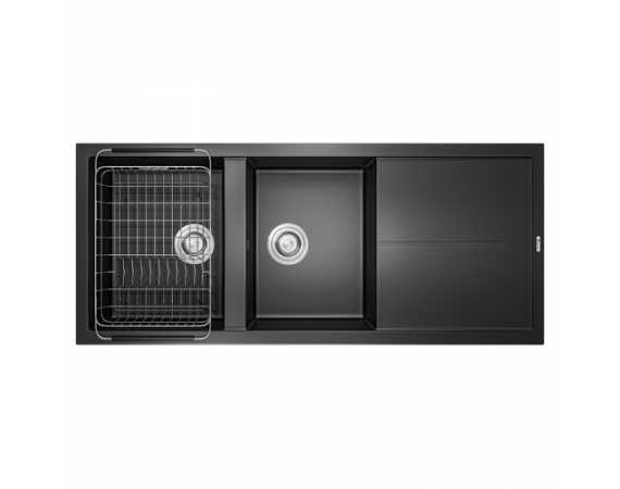 Chậu rửa bát Granite Sink Livello Smart 1160 – Black (1160*500*200 )