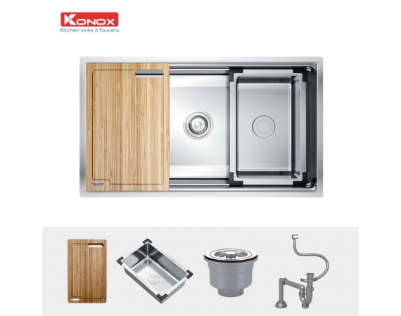 Chậu rửa bát 1 hố KONOX KN7644SU (762*445*215 )