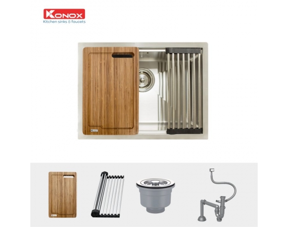 Chậu rửa bát 1 hố KONOX KN6046SU (600*455*220 )
