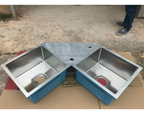 Chậu rửa bát góc KAMANDAKM850 (850x850x210 mm)
