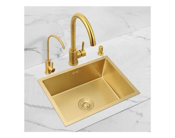 Chậu rửa bát 1 hố màu vàng SUS6045