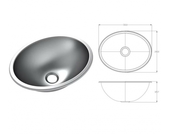 Chậu rửa lavabo Inox 304 âm bàn HDB5240BR