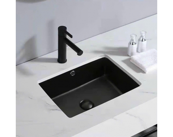 Chậu rửa lavabo màu đen âm bàn HD632B