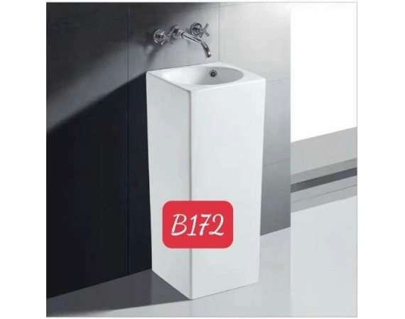 Chậu rửa mặt lavabo chân đứng HDB172 (330x330x800mm)