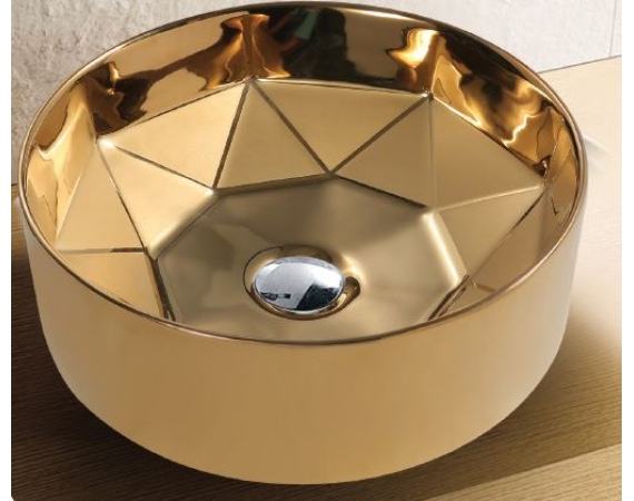 Chậu rửa lavabo nghệ thuật mạ vàng HD4141G