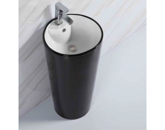 Chậu rửa lavabo nghệ thuật chân đứng màu đen HD4040BW