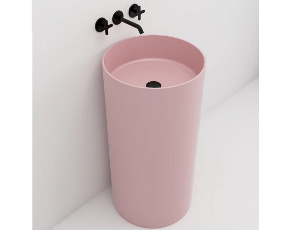 Chậu rửa lavabo nghệ thuật đá nhân tạo màu hồng HD4040TH