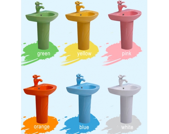 Chậu rửa lavabo treo tường cho bé HD336 ( nhiều màu sắc )