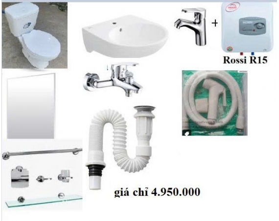 Combo thiết bị vệ sinh giá rẻ CM9