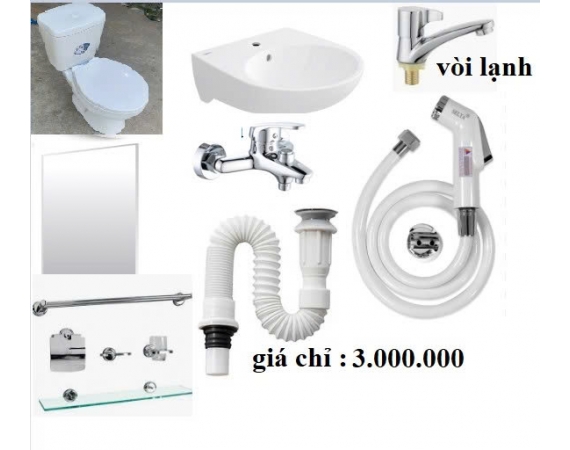 Combo thiết bị vệ sinh giá rẻ CM7