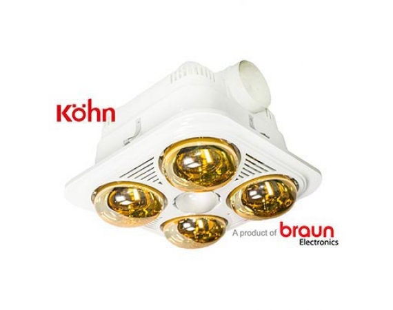 Đèn sưởi nhà tắm âm trần Braun BU04G