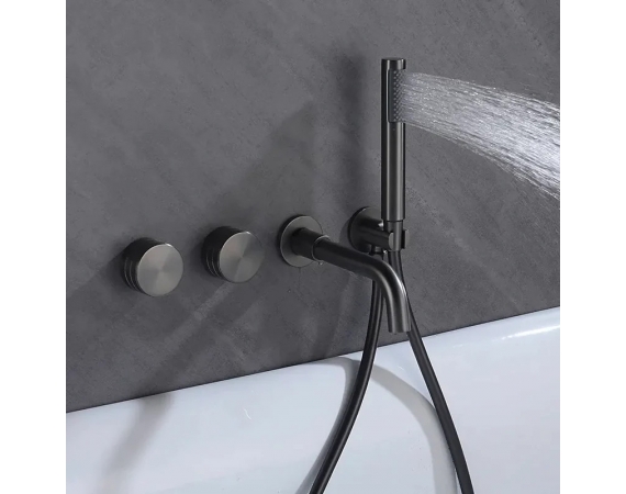 Sen bồn tắm âm tường màu ghi tay vặnHD322G