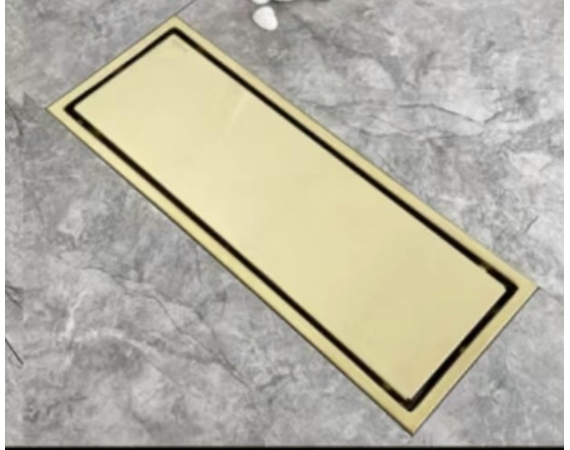 Ga thoát sàn màu vàng cắt âm gạch HD301V ( 300 x 110 mm )