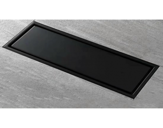 Ga thoát sàn màu đen cắt âm gạch HD301B ( 300 x 110 mm )