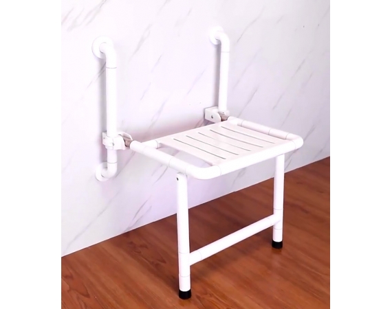 Ghế ngồi tắm bằng thép bọc nhựa gắn tường có chân HD08