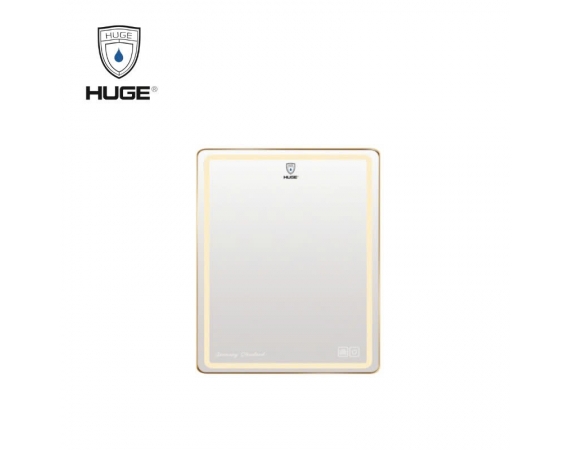 Gương đèn led Khung Vàng HUGE H-GLE02KG