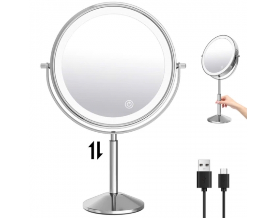 Gương trang điểm phóng đại đặt bàn có đèn Led HD1104