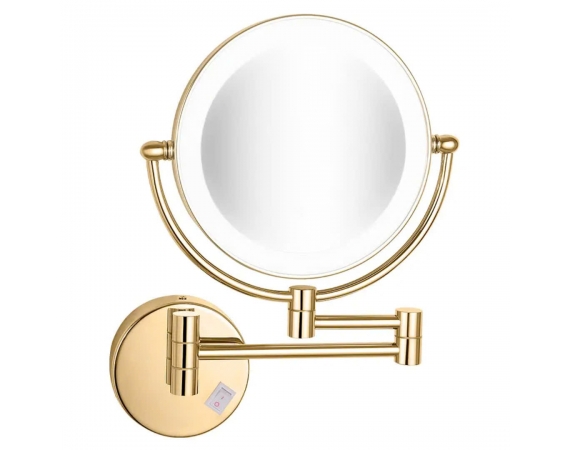 Gương trang điểm phóng đại màu đen có đèn Led HD1106