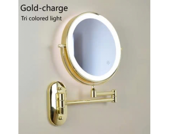 Gương trang điểm phóng đại màu đen có đèn Led HD1103