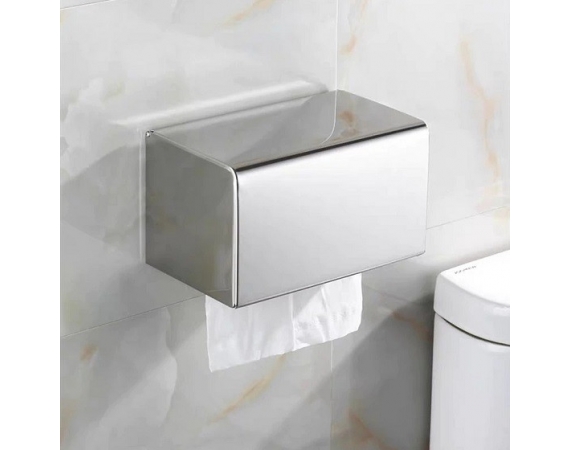 Hộp đựng giấy lau tay kèm lô giấy Inox 304 bóng treo tường HD256W