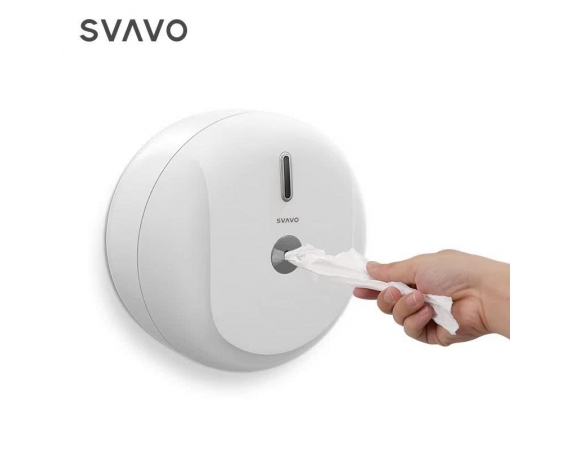 Hộp giấy vệ sinh rút giữa màu trắng cuộn lớn Svavo PL-151066W