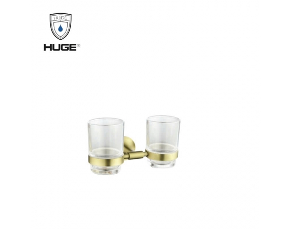 Kệ cốc đánh răng màu vàng HUGE H-B1139G