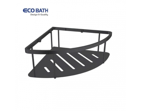 Kệ góc 1 tầng màu đen EcoBath EC4067-1MB