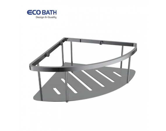 Kệ góc 1 tầng màu ghi xám EcoBath EC4067-1BU