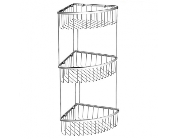 Kệ góc 2 tầng Đồng mạ Crom bóng DL250-3
