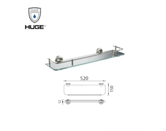 Kệ kính dưới gương màu ghi HUGE H-B1639M