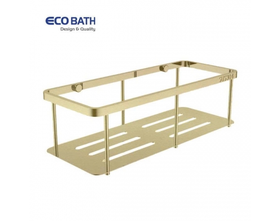 Kệ thẳng 1 tầng màu vàng mờ EcoBath EC4068-1BG