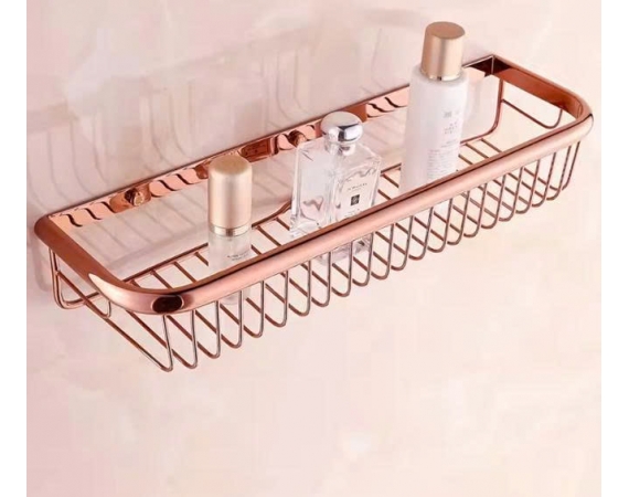 Kệ để mỹ phẩm gắn tường màu vàng hồng KT4RG
