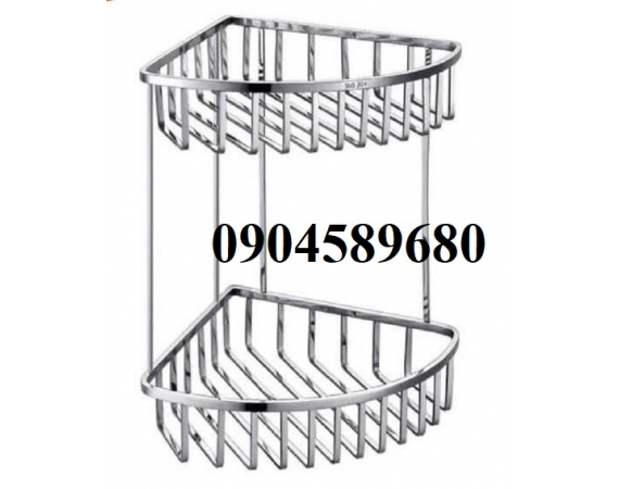 Kệ treo tường góc 2 tầng nan KG3004