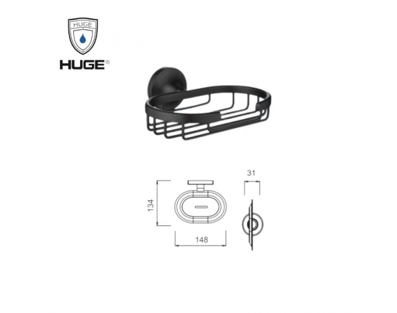 Khay xà phòng màu đen H-B1239B