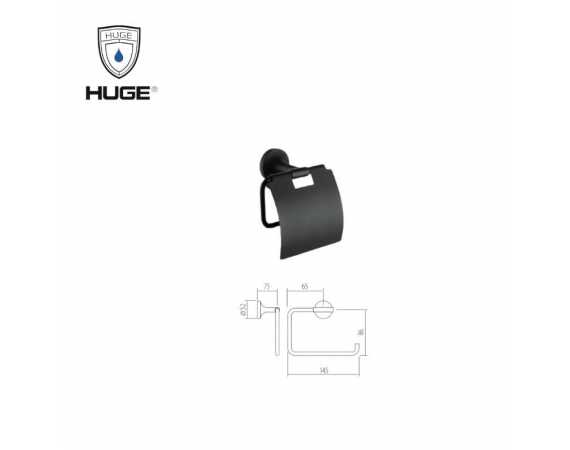 Lô giấy vệ sinh màu đen HUGE H-B1539B