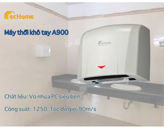 Máy sấy khô tay tư động Techome A900
