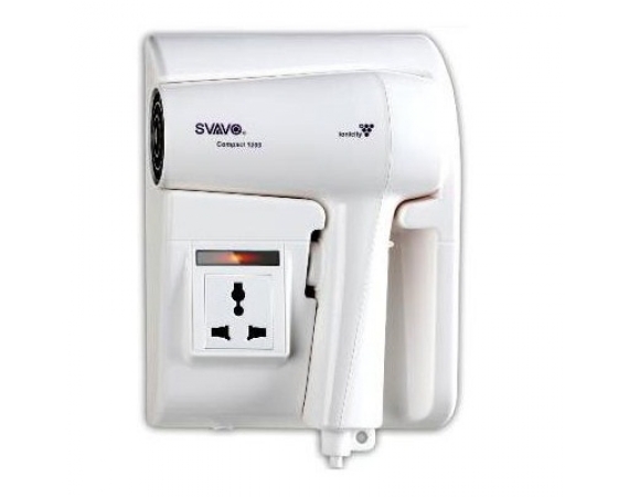 Máy sấy tóc gắn tường SVAVO V-175A,có ổ cắm phụ