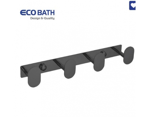 Móc áo EcoBath EC2005-4MB đen mờ