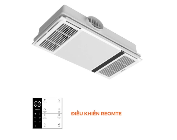 Quạt hút sưởi 5in1 có remote Nanoco model NBD2560