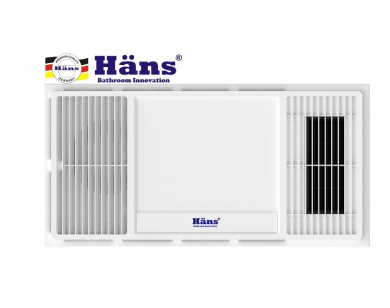 Quạt sưởi âm trần Hans HA2 (Sưởi ấm,thổi gió mát,thông gió–hút mùi và chiếu sáng )