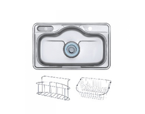 Chậu rửa bát 1 hố Hàn Quốc Sobisung SB-850-1 (850x515x210)