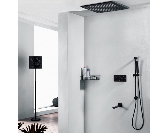 Sen tắm âm tường màu đen HD2005B bát âm trần