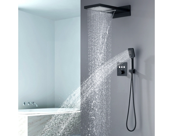 Sen tắm âm tường màu đen HD5327B bát âm tường,cài nhiệt độ