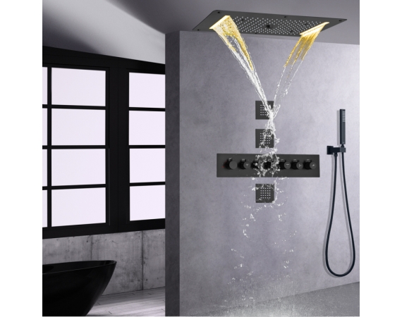 Sen tắm âm tường mạ vàng bát đèn Lel HD33269B
