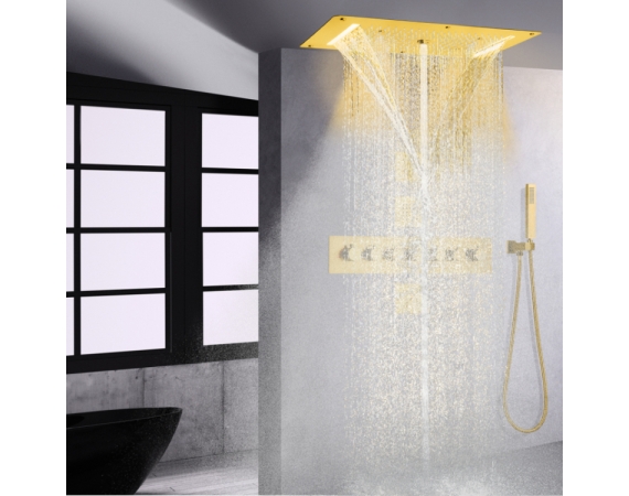 Sen tắm âm tường mạ vàng bát đèn Lel HD7038LEDG