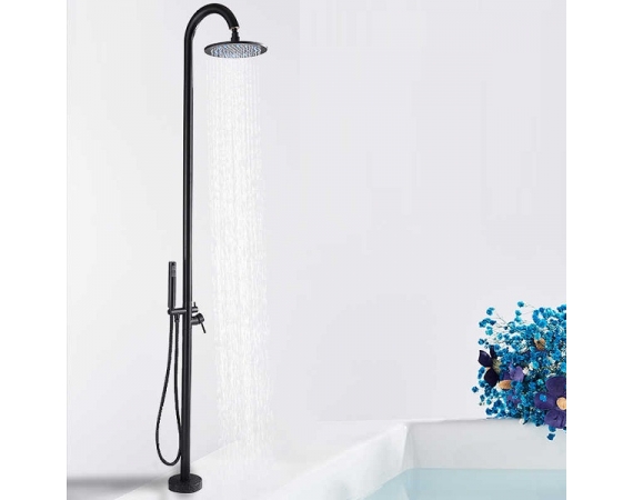 Sen cây tắm tráng ngoài trời màu đen,sen cây đặt sàn cho bể bơi màu đen HD662B